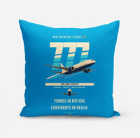 Thumbnail for Boeing 777F design on turquoise pillow