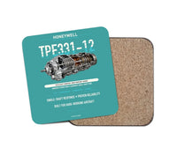 Thumbnail for TPE331-12 design on turquoise 1 piece coaster