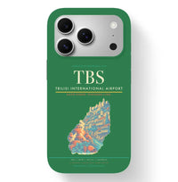 Thumbnail for Tbilisi Airport (TBS) design on green iPhone 17 Pro MagSafe case
