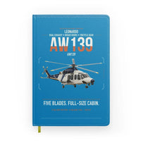 Thumbnail for Leonardo AW139 design on turquoise notebook