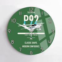 Thumbnail for Tecnam P92 Echo MkII design on green no frame wall clock