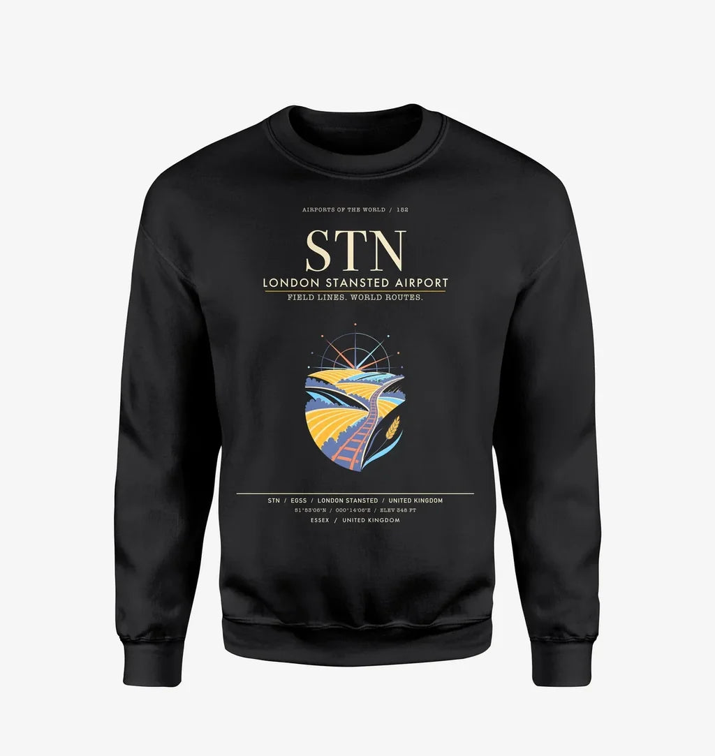 London Stansted Airport STN Sweatshirt - Black