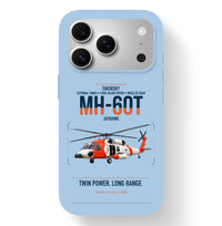 Thumbnail for Sikorsky MH-60T Jayhawk design on light blue magsafe iphone case, for iPhone 17 Pro