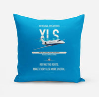 Thumbnail for Cessna Citation XLS design on turquoise pillow