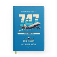 Thumbnail for Boeing 747-400 design on turquoise notebook