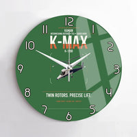 Thumbnail for Kaman K-1200 K-MAX design on green no frame wall clock