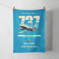 Thumbnail for Boeing 737-500 Classic design on turquoise towel