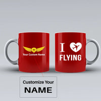 Thumbnail for Customisable I Love Flying Mug - view 9