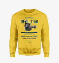 Thumbnail for GE90-115B design on yellow sweatshirt