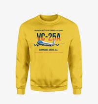 Thumbnail for VC-25A Air Force One Presidential Airlift design on yellow sweatshirt