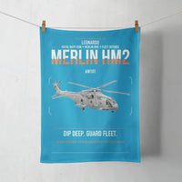 Thumbnail for Leonardo AW101 Merlin HM2 design on turquoise towel