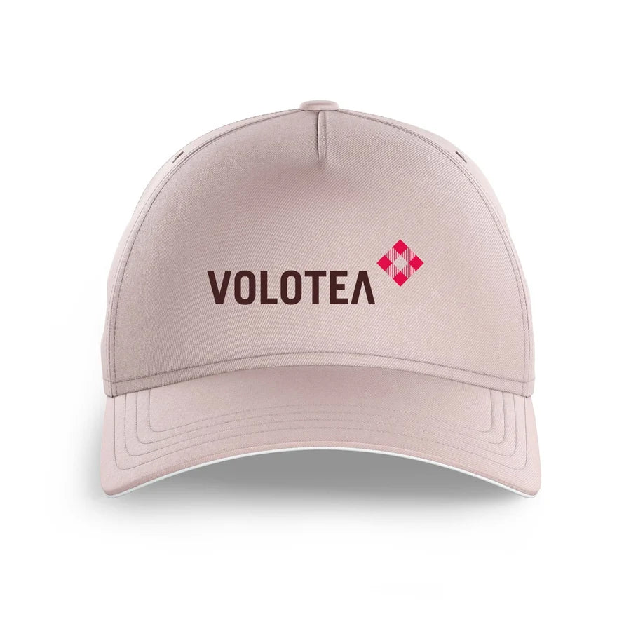 Volotea Airlines logo printed on pink cap