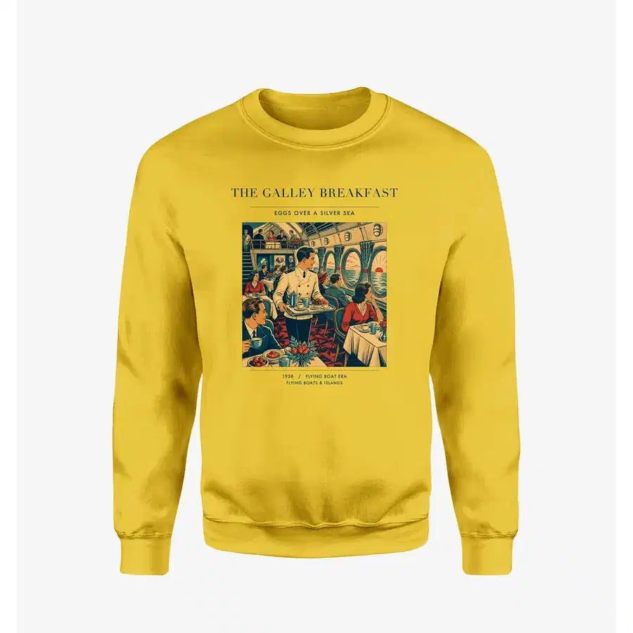 VINTAGE G4184 - The Galley Breakfast - Designed Sweatshirts design on yellow