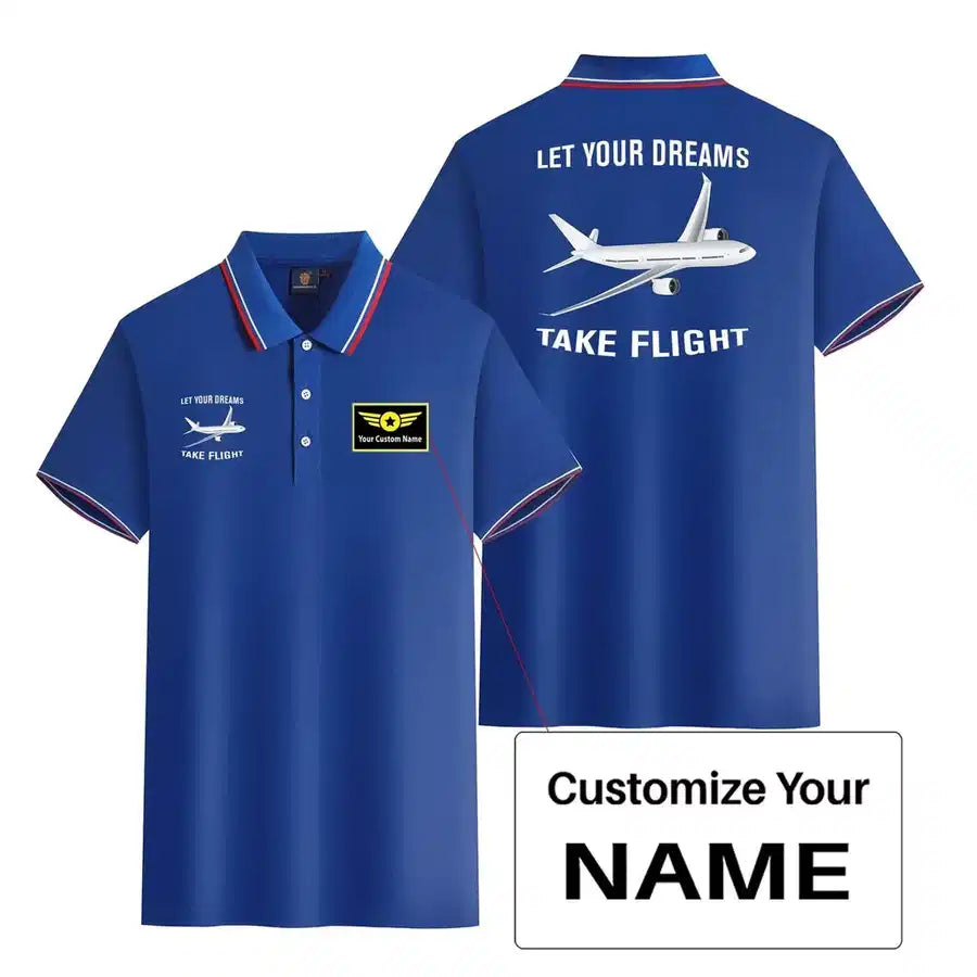 Customisable Let Your Dreams Take Flight Polo Shirt - view 9