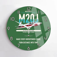 Thumbnail for Mooney M20J 201 design on green no frame wall clock
