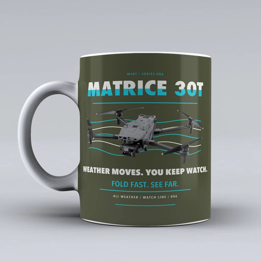 Matrice 30T Mug design on green army dji