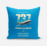 Thumbnail for Boeing 737-400 Classic design on turquoise pillow