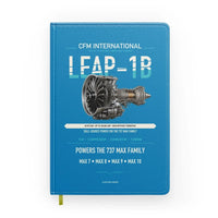 Thumbnail for CFM LEAP-1B design on turquoise notebook