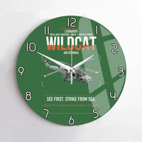 Thumbnail for Leonardo AW159 Wildcat HMA2 design on green no frame wall clock