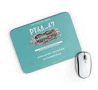 Thumbnail for PT6A-67 design on turquoise rectangle mouse pad