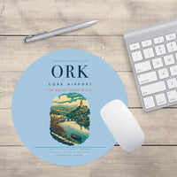 Thumbnail for Cork Airport (ORK) design on light blue round mouse pad