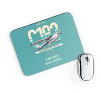 Thumbnail for Cessna 182 Skylane design on turquoise rectangle mouse pad