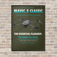 Thumbnail for DJI Mavic 3 Classic vertical canvas print - framed - green army background