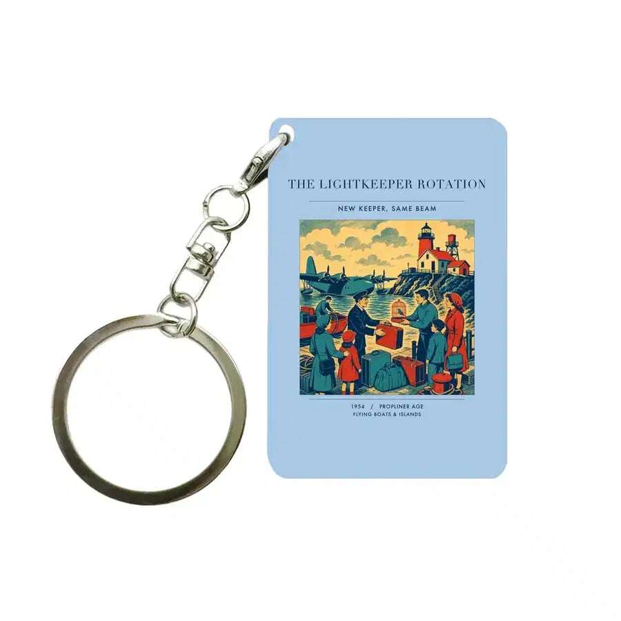 VINTAGE G4418 - The Lightkeeper Rotation - Designed Key Chain design on lightblue