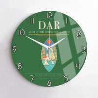 Thumbnail for Julius Nyerere International Airport (DAR) design on green no frame wall clock