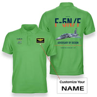 Thumbnail for F-5N F Adversary design on light green+name double-side polo t-shirt, double-side print