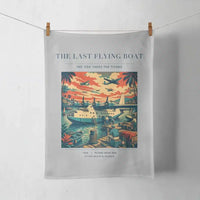 Thumbnail for VINTAGE G4079 - The Last Flying Boat - Designed Towels design on lightgray