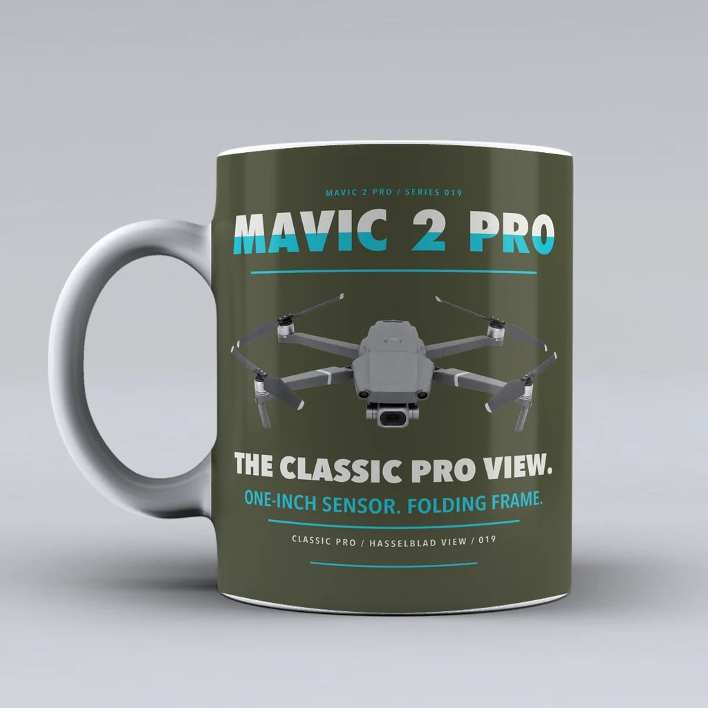 Mavic 2 Pro Mug design on green army dji