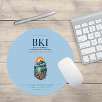 Thumbnail for Kota Kinabalu International Airport (BKI) design on light blue round mouse pad