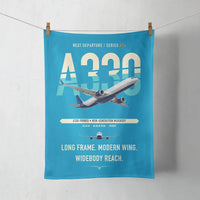 Thumbnail for Airbus A330-900neo design on turquoise towel