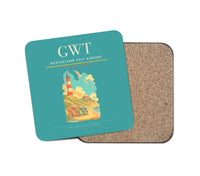 Thumbnail for Westerland Sylt Airport (GWT) design on turquoise 1 piece coaster