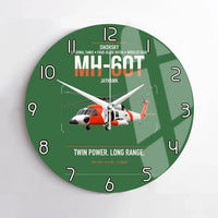 Thumbnail for Sikorsky MH-60T Jayhawk design on green no frame wall clock