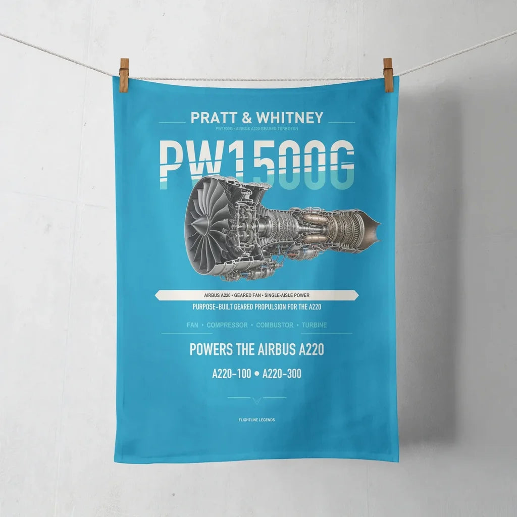PW1500G design on turquoise towel