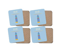 Thumbnail for Brasilia - Presidente Juscelino Kubitschek International Airport BSB Coaster 4-Pieces-Set - Light Blue