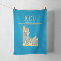 Thumbnail for Reus Airport (REU) design on turquoise towel