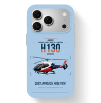 Thumbnail for Airbus H130 design on light blue magsafe iphone case, for iPhone 17 Pro