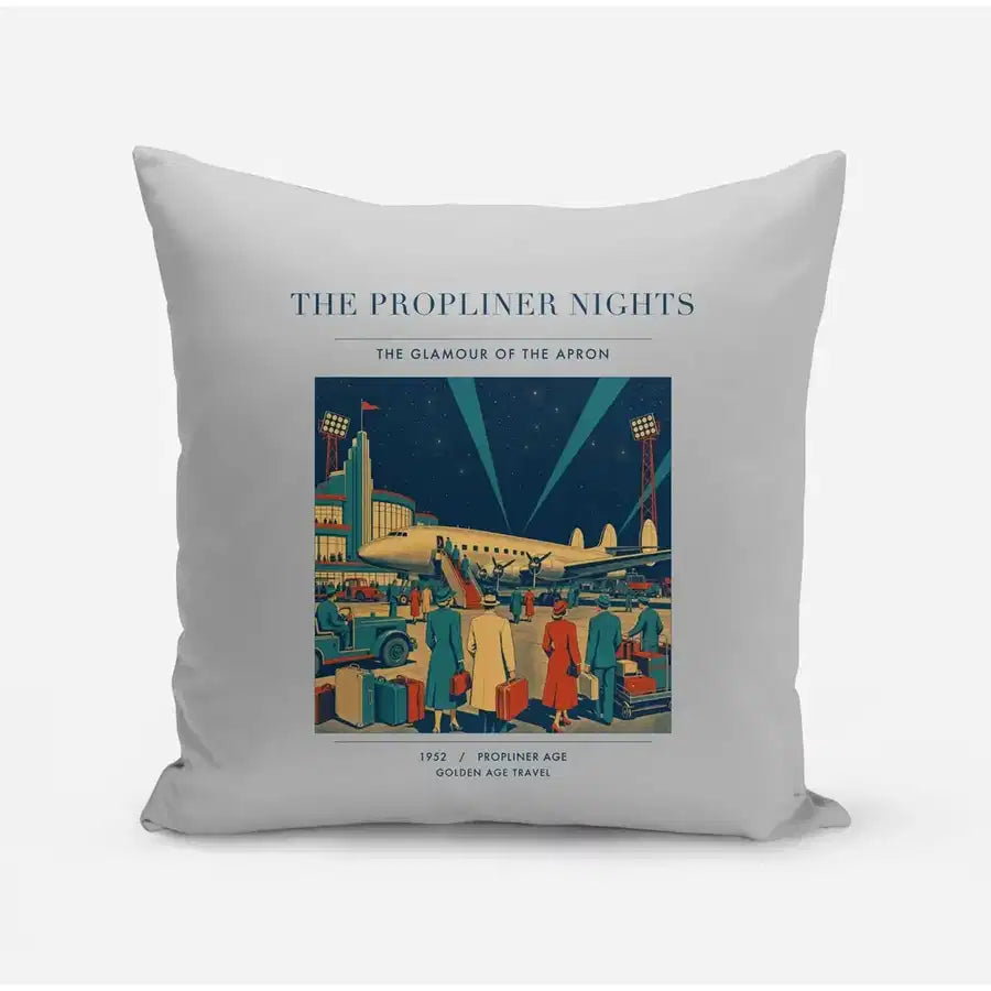 VINTAGE G4080 - The Propliner Nights - Designed Pillows design on lightgray