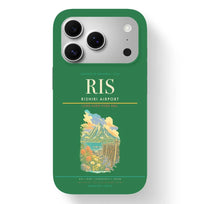 Thumbnail for Rishirifuji Airport (RIS) design on green iPhone 17 Pro MagSafe case