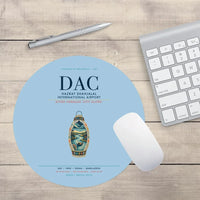Thumbnail for Hazrat Shahjalal International Airport Dhaka (DAC) design on light blue round mouse pad