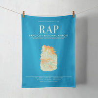Thumbnail for Rapid City Regional Airport (RAP) design on turquoise towel