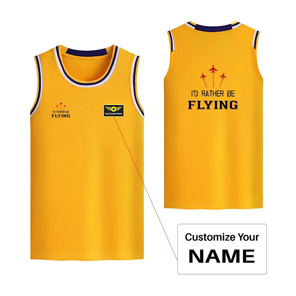Customisable I'd Rather Be Flying Basketball Print - view 9