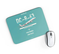 Thumbnail for Douglas DC-8-63 design on turquoise rectangle mouse pad