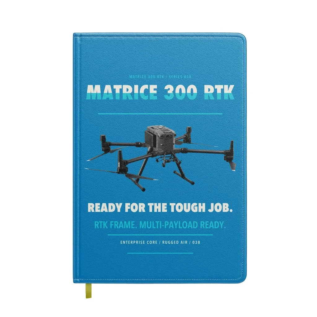 DJI Matrice 300 RTK design on turquoise notebook