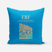 Thumbnail for Erfurt-Weimar Airport (ERF) design on turquoise pillow