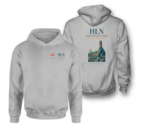 Thumbnail for Helena Regional Airport (HLN) design on light gray double-side hoodie