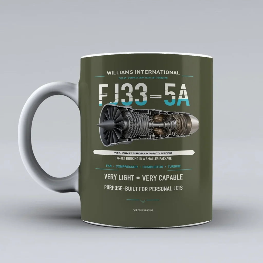 Mug design on green army fj33 5a